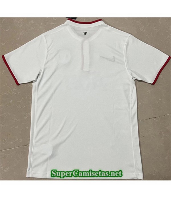 Tailandia Equipacion Camiseta Manchester United Blanco Hombre 2013 14