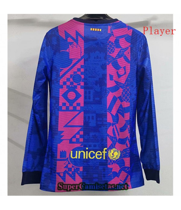 Tailandia Third Equipacion Camiseta Player Barcelona Manga Larga 2021/22