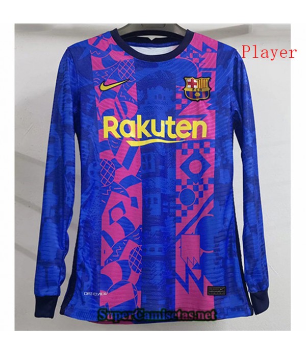 Tailandia Third Equipacion Camiseta Player Barcelona Manga Larga 2021/22