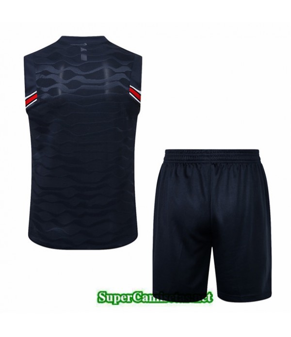 Tailandia Camiseta Kit De Entrenamiento Psg Jordan Debardeur Azul Marino 2022/23