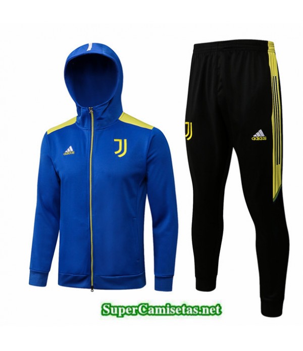 Tailandia Equipacion Camiseta Chaqueta Chandal Con Capucha Juventus Azul 2022/23