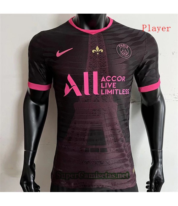 Tailandia Equipacion Camiseta Player Version Paris Psg Entrenamiento Negro 2022/23