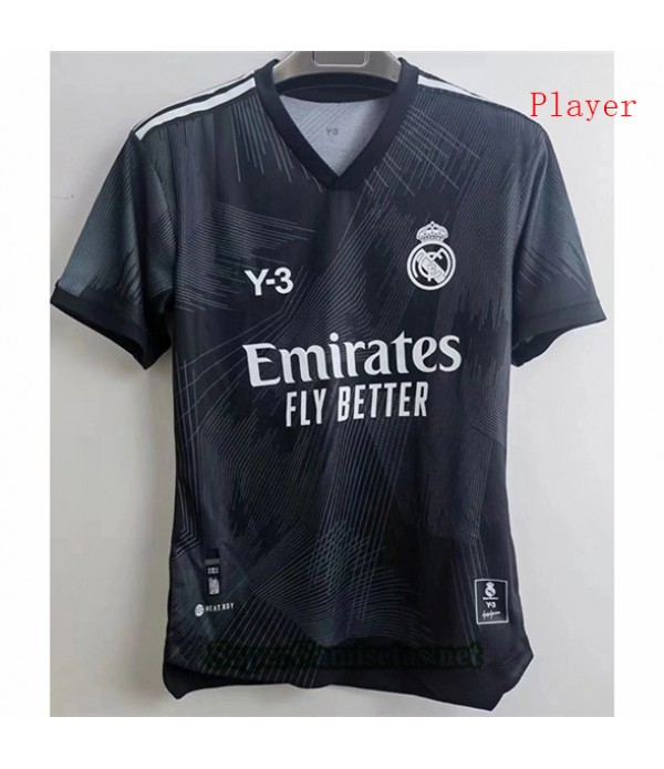 Tailandia Equipacion Camiseta Player Version Real Madrid Y3 Negro 2022/23