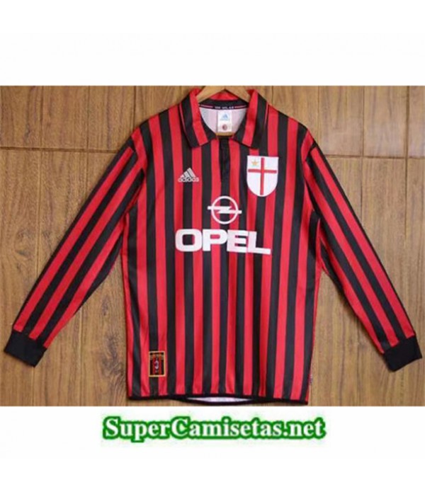 Tailandia Equipacion Camiseta Ac Milan Centenario Manga Larga 1999 20