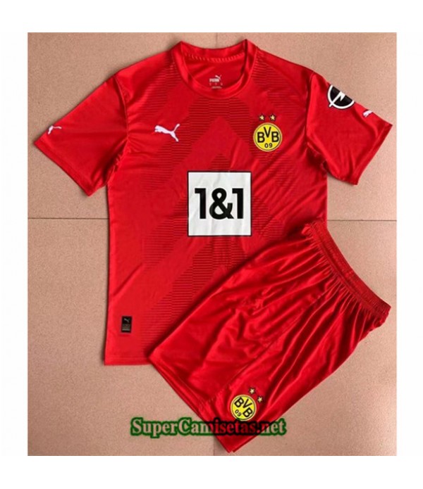 Tailandia Equipacion Camiseta Borussia Dortmund Niño Portero Rojo 2022 2023