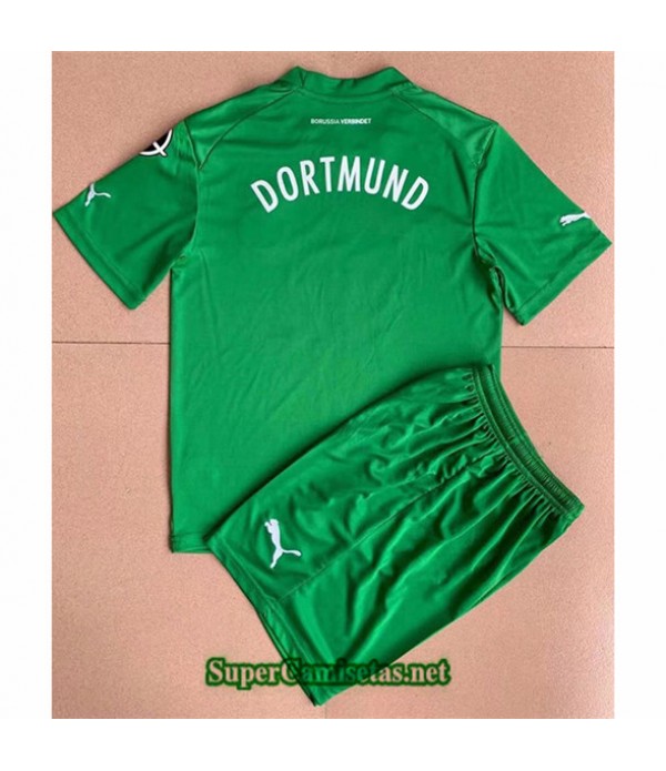 Tailandia Equipacion Camiseta Borussia Dortmund Niño Portero Verde 2022 2023