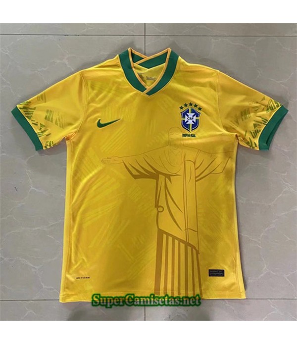 Tailandia Equipacion Camiseta Brasil Amarillo 2022 2023