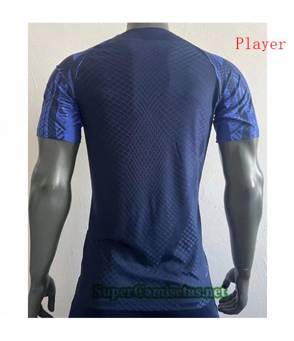 Tailandia Equipacion Camiseta Player Francia Entrenamiento Azul 2022 2023