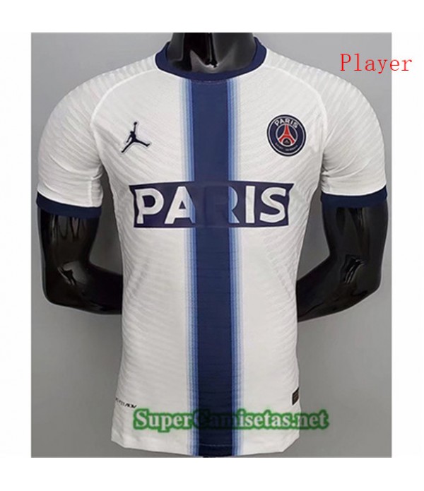 Tailandia Equipacion Camiseta Player Psg Blanco/azul 2022 2023