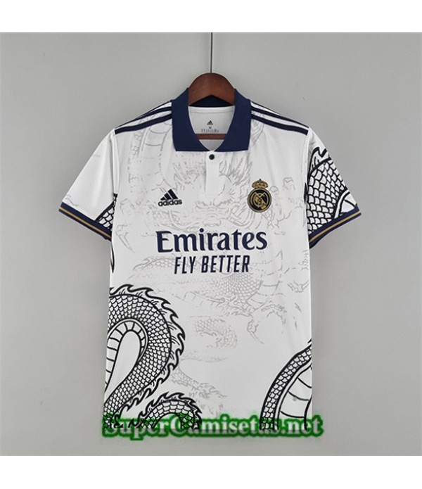 Tailandia Equipacion Camiseta Real Madrid Chinese Dragon Blanco 2022 2023