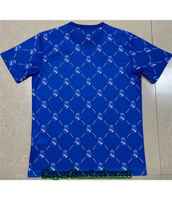 Tailandia Equipacion Camiseta Real Madrid Entrenamiento Azul 2022 2023