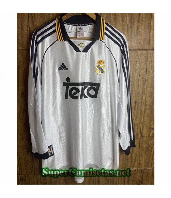 Tailandia Equipacion Camiseta Real Madrid Manga Larga 2000