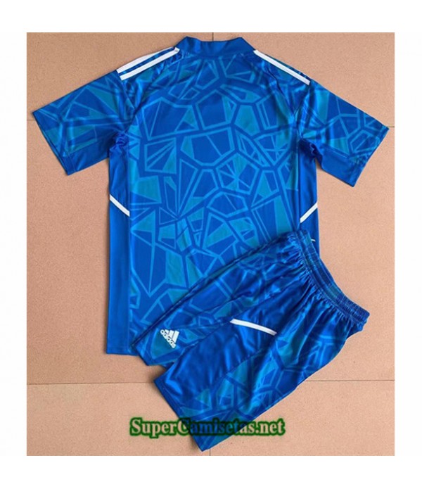 Tailandia Equipacion Camiseta Real Madrid Niño Portero Azul 2022 2023