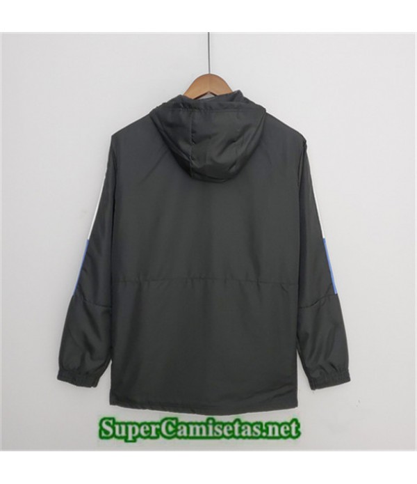 Tailandia Manchester United Chaqueta Rompevientos Negro/azul 2022 2023