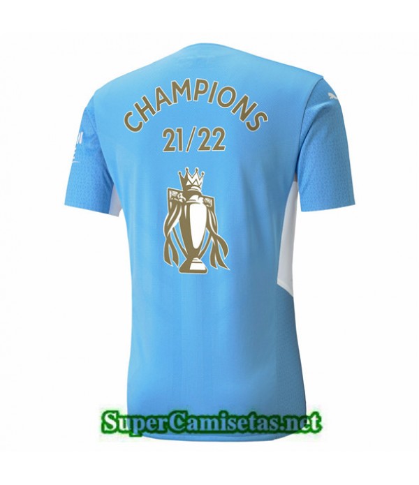 Tailandia Primera Equipacion Camiseta Manchester City Auténtico 21/22 Con Estampado Champions 22