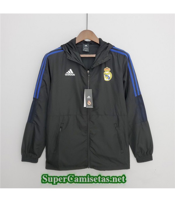 Tailandia Real Madrid Chaqueta Rompevientos Negro 2022 2023