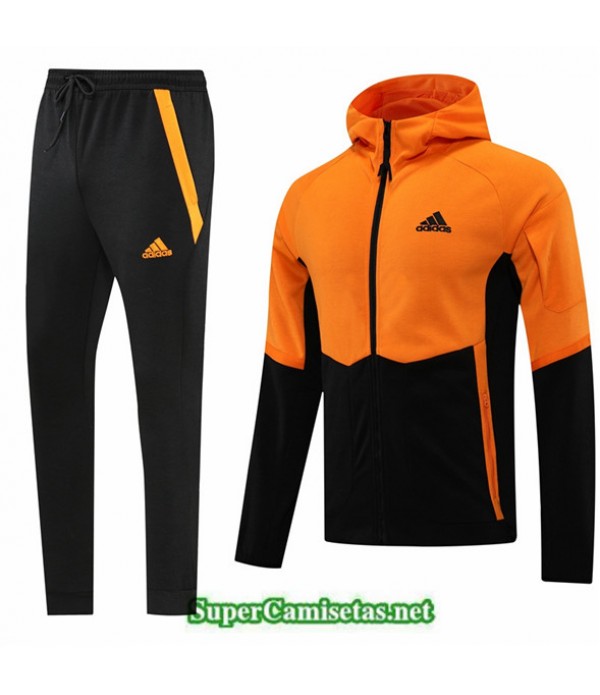 Tailandia Camiseta Chaqueta Chandal Con Capucha Adidas Naranja 2022 2023