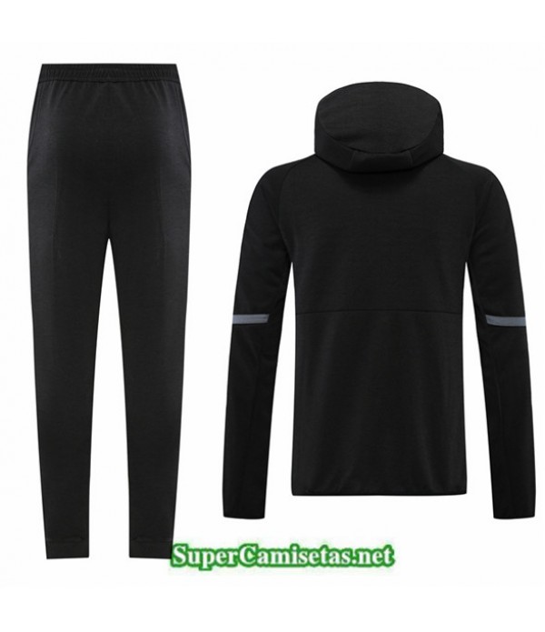 Tailandia Camiseta Chaqueta Chandal Con Capucha Adidas Negro 2022 2023