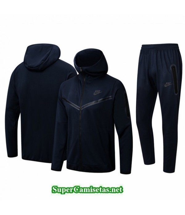 Tailandia Camiseta Chaqueta Chandal Con Capucha Nike Negro 2022 2023