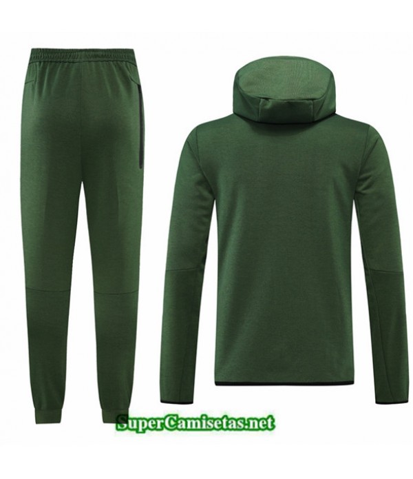 Tailandia Camiseta Chaqueta Chandal Con Capucha Nike Verde 2022 2023