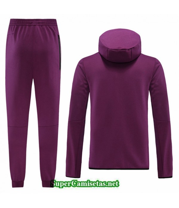 Tailandia Camiseta Chaqueta Chandal Con Capucha Nike Violeta 2022 2023