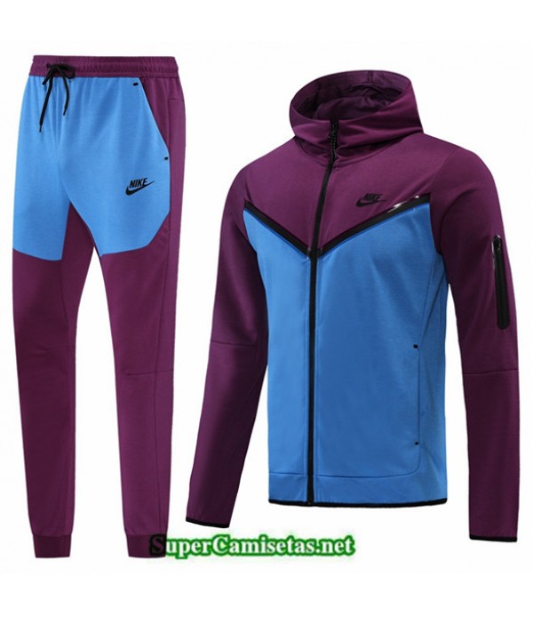 Tailandia Camiseta Chaqueta Chandal Con Capucha Nike Violeta 2022 2023