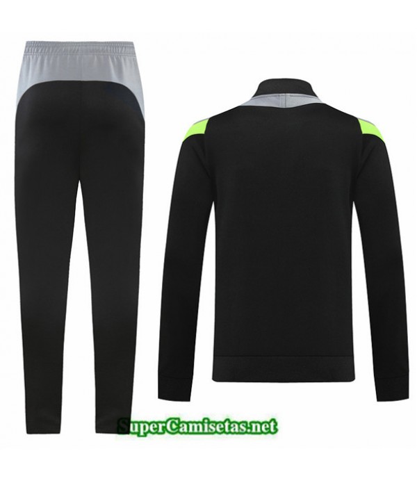 Tailandia Camiseta Chaqueta Chandal Sin Logo De Marca Negro 2022 2023