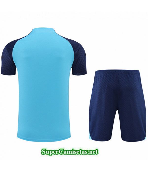 Tailandia Camiseta Kit De Entrenamiento Atletico Madrid + Short Azul 2022 2023