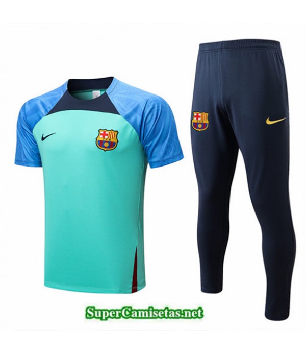 Tailandia Camiseta Kit De Entrenamiento Barcelona Azul 2022 2023