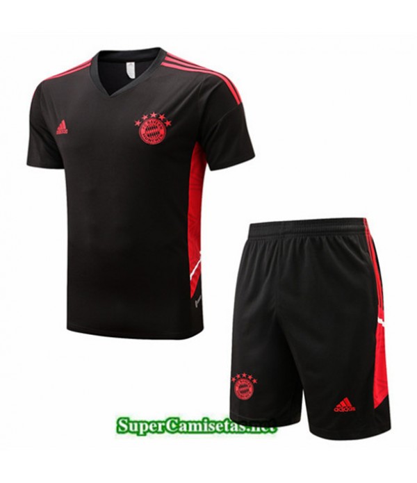 Tailandia Camiseta Kit De Entrenamiento Bayern Munich + Short Negro 2022 2023