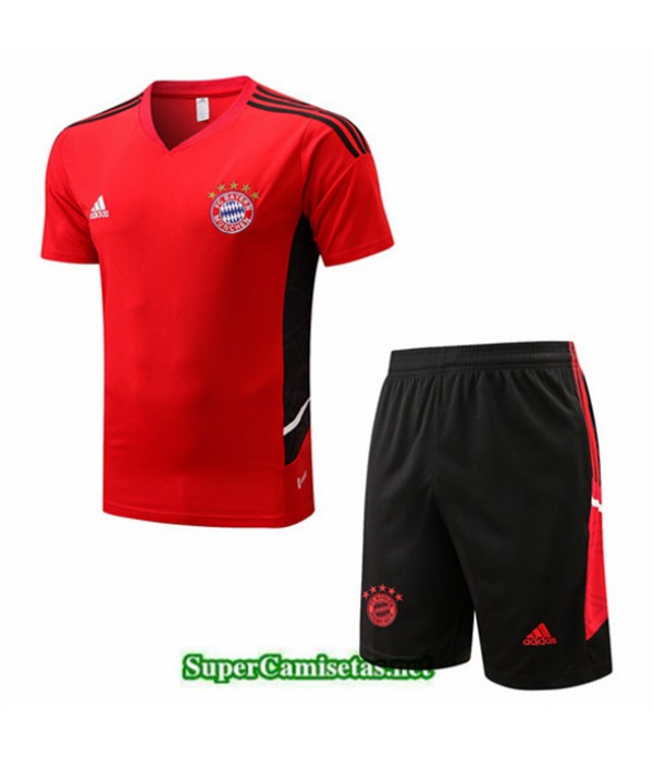 Tailandia Camiseta Kit De Entrenamiento Bayern Munich + Short Rojo 2022 2023