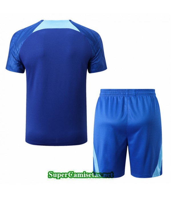 Tailandia Camiseta Kit De Entrenamiento Chelsea + Short Azul 2022 2023