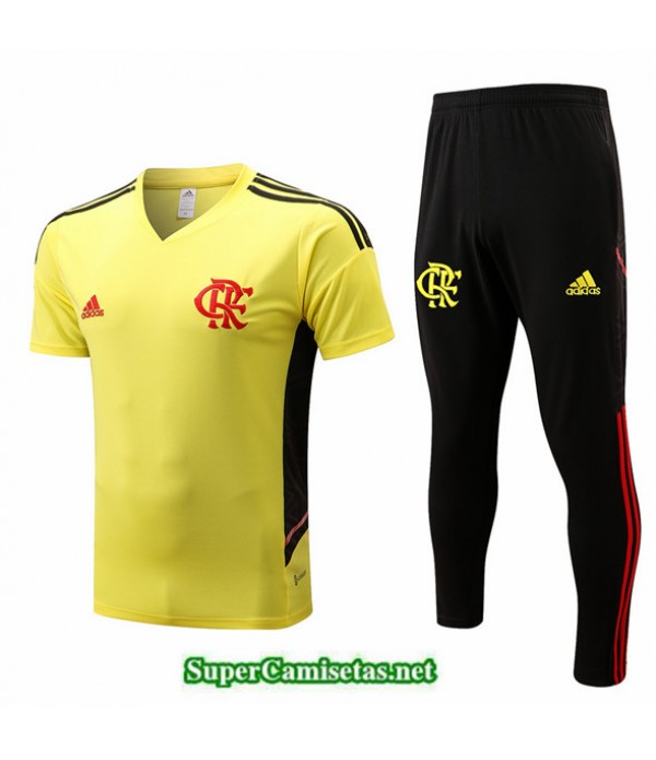 Tailandia Camiseta Kit De Entrenamiento Flamengo Jaune 2022 2023