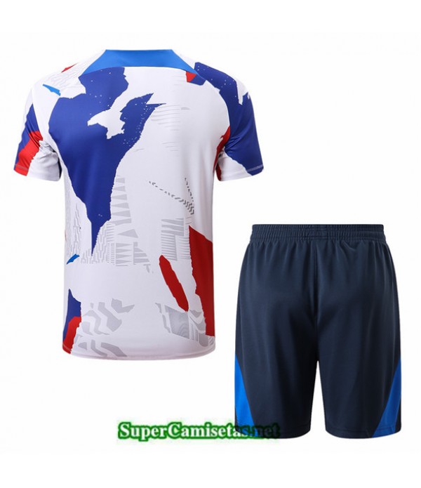 Tailandia Camiseta Kit De Entrenamiento Francia + Short Blanco 2022 2023
