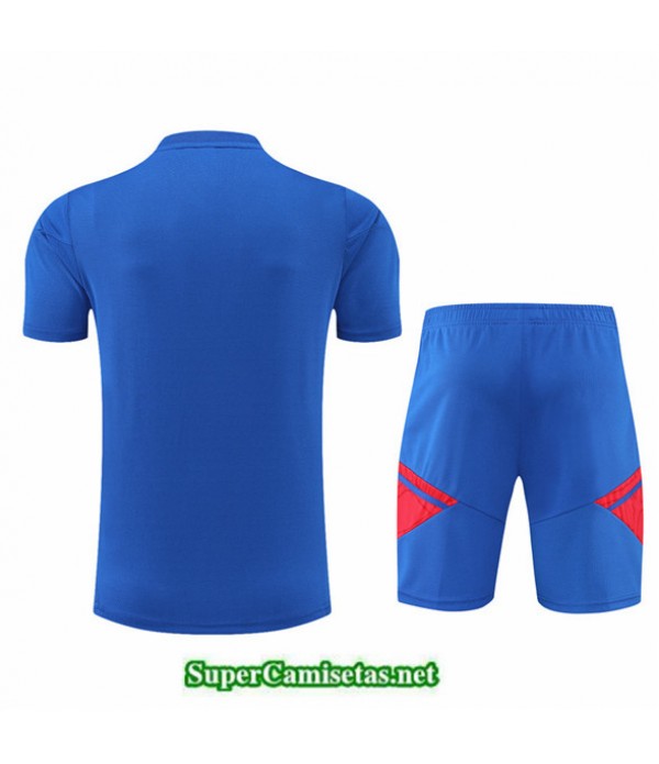 Tailandia Camiseta Kit De Entrenamiento Lyon + Short Azul 2022 2023
