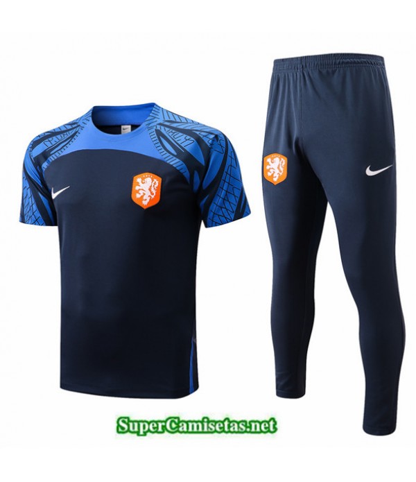 Tailandia Camiseta Kit De Entrenamiento Países Bajos Azul 2022 2023