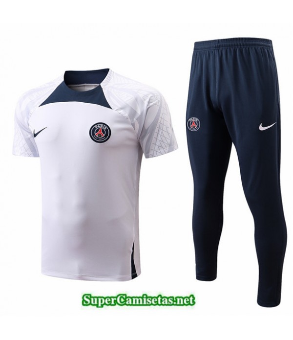Tailandia Camiseta Kit De Entrenamiento Paris Psg Blanco 2022 2023