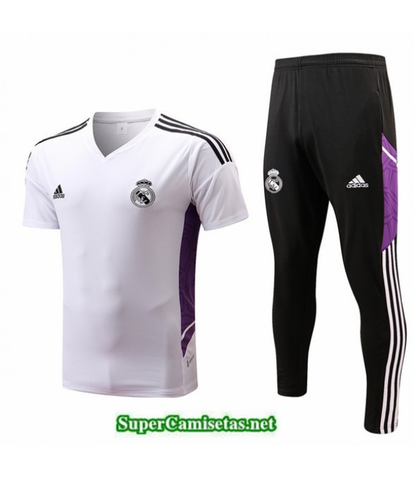 Tailandia Camiseta Kit De Entrenamiento Real Madrid Blanco 2022 2023