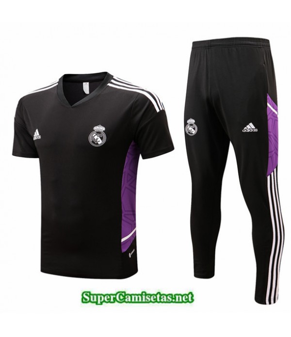 Tailandia Camiseta Kit De Entrenamiento Real Madrid Negro 2022 2023