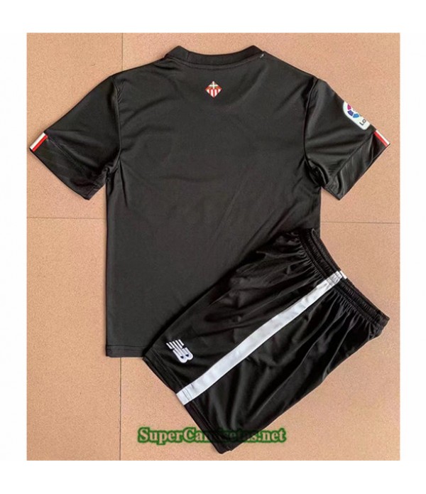 Tailandia Equipacion Camiseta Athletic De Bilbao Enfant Portero Negro 2022 2023
