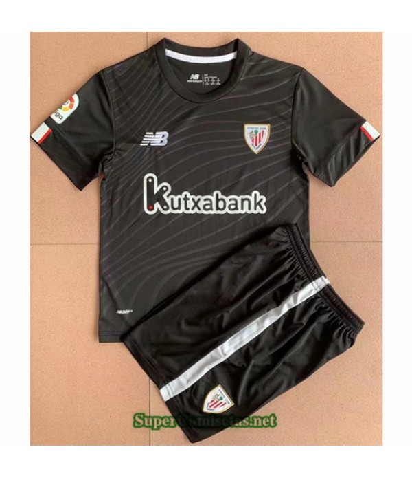 Tailandia Equipacion Camiseta Athletic De Bilbao Enfant Portero Negro 2022 2023
