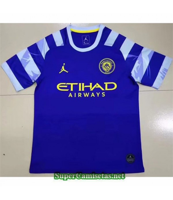 Tailandia Equipacion Camiseta Manchester City Edición Conmemorativa Azul