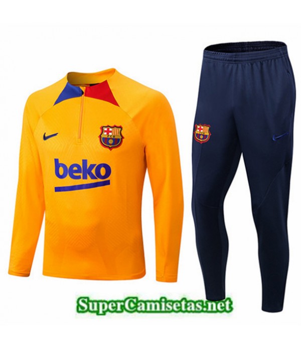 Tailandia Camiseta Chandal Barcelona Naranja/azul 2022/23