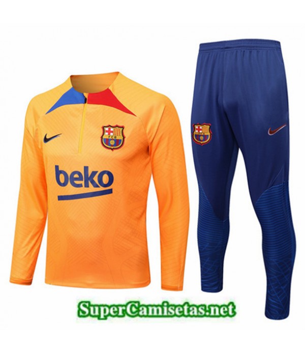 Tailandia Camiseta Chandal Barcelona Naranja/azul 2022/23