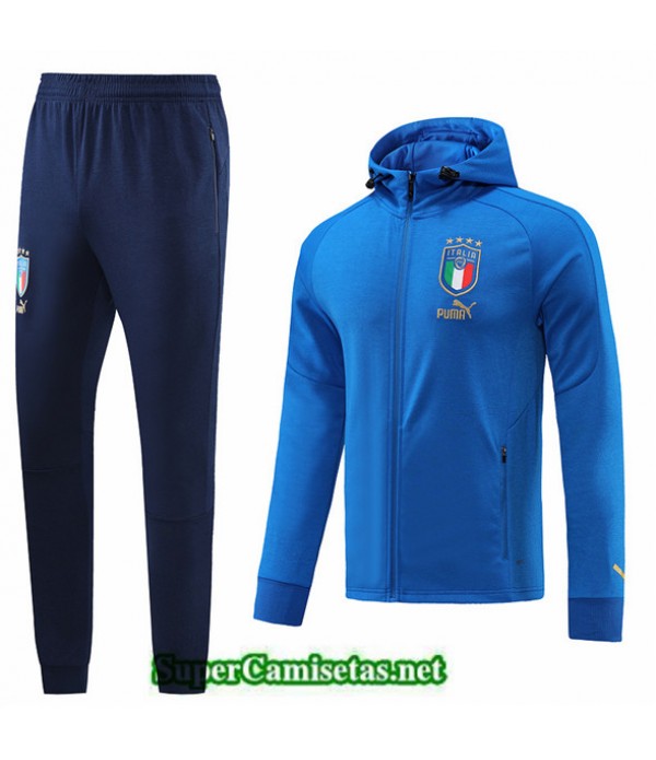 Tailandia Camiseta Chandal Con Capucha Italia Azul 2022/23