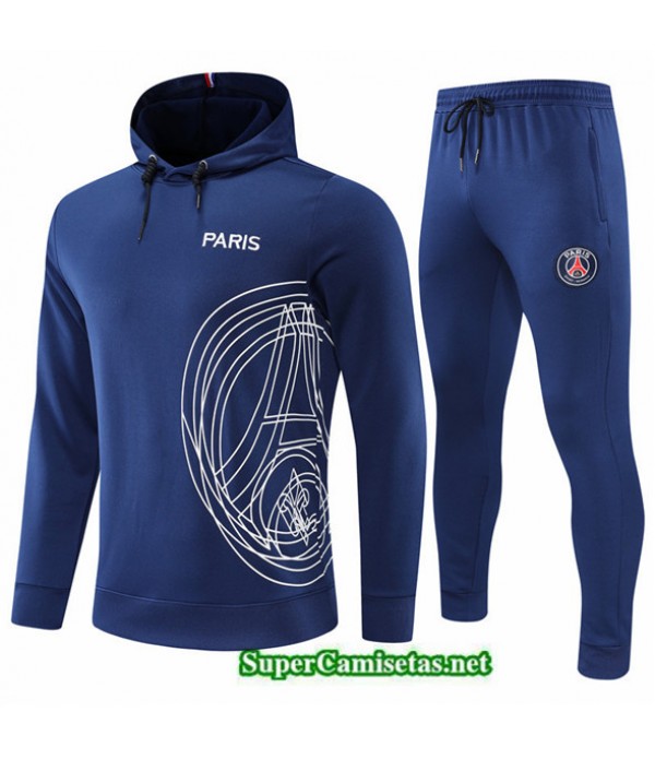 Tailandia Camiseta Chandal Con Capucha Paris Psg Azul Profundo 2022/23