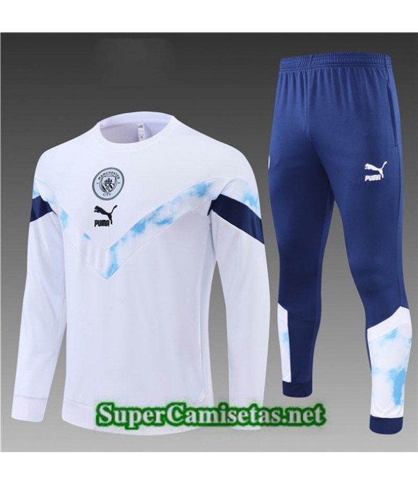 Tailandia Camiseta Chandal Manchester City Niño Blanco/azul Profundo 2022/23