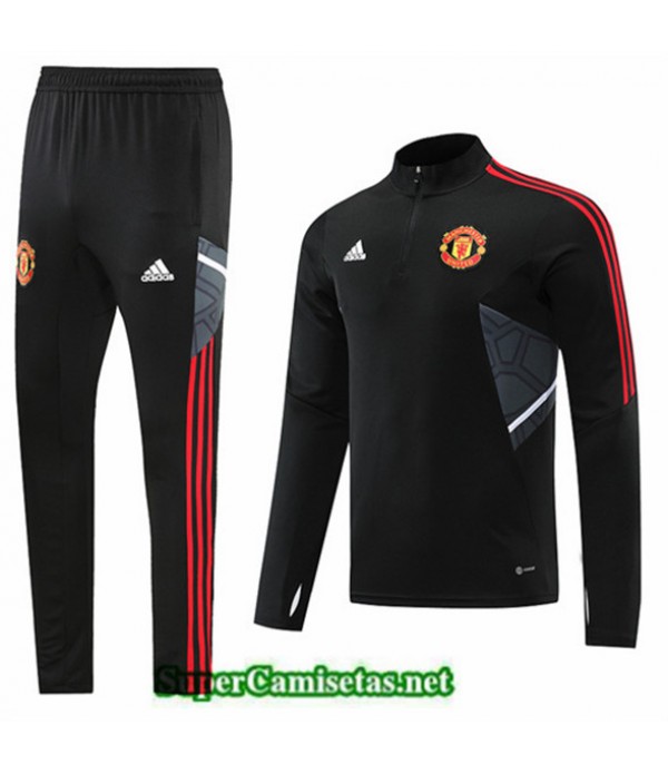 Tailandia Camiseta Chandal Manchester United Negro 2022/23