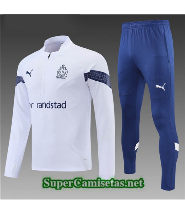 Tailandia Camiseta Chandal Marsella Niño Blanco/azul 2022/23