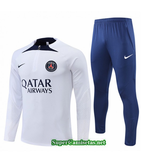 Tailandia Camiseta Chandal Paris Psg Blanco/azul 2022/23